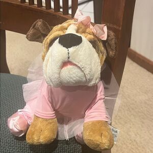 Russ Berrie Tutu Ador-a-bull Bulldog Plush Zelda Wisdom Retired 2005 Pink OS